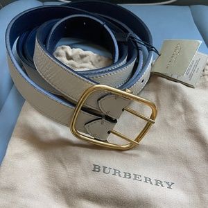 Burberry Lynton Reversible Double-strap Leather Belt, 95CM (38) NWT AUTH…